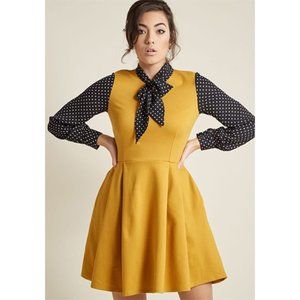 Modcloth | Smak Parlour Yellow Black Tie Dress